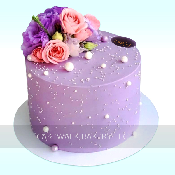 Purple Floral Cake
