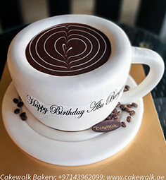 Coffee Cup Theme Cake