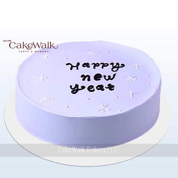 Happy New Year Pastel Cream Cake