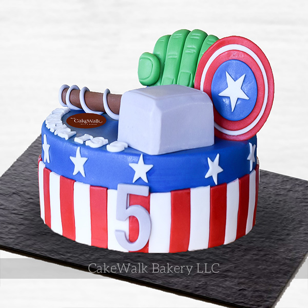 Purchase Online Captain America Birthday Cake | The French Cake Company |  Order For Quick Deliver