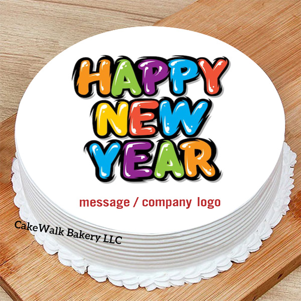 Happy New Year 2024 Photo Cake