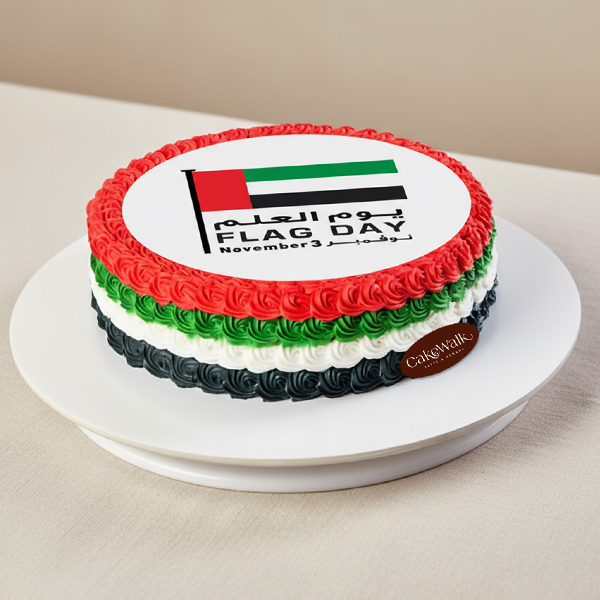 UAE National Flag Day Round Cake