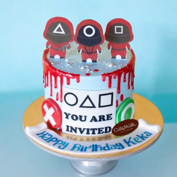 Squid Theme Cake