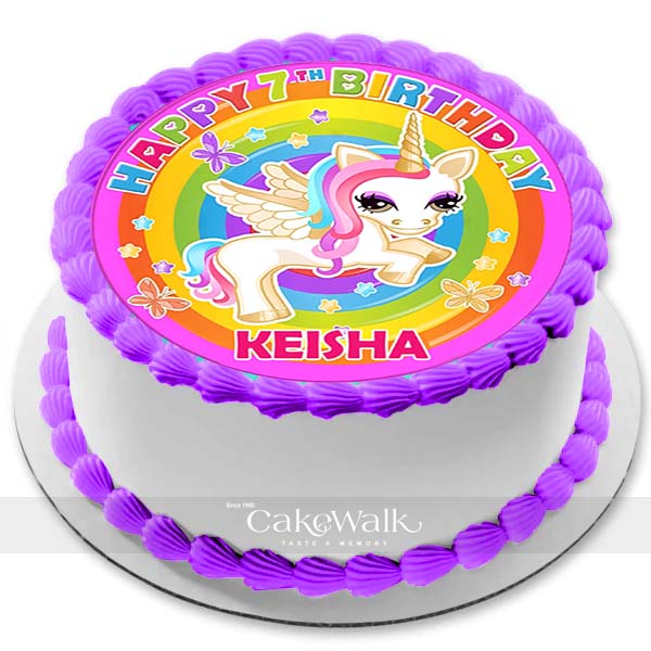 Unicorn Photo Theme Cake File 1382 8910 7175