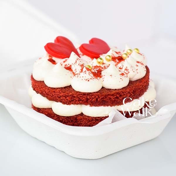 Red Velvet with Heart Bento Cake