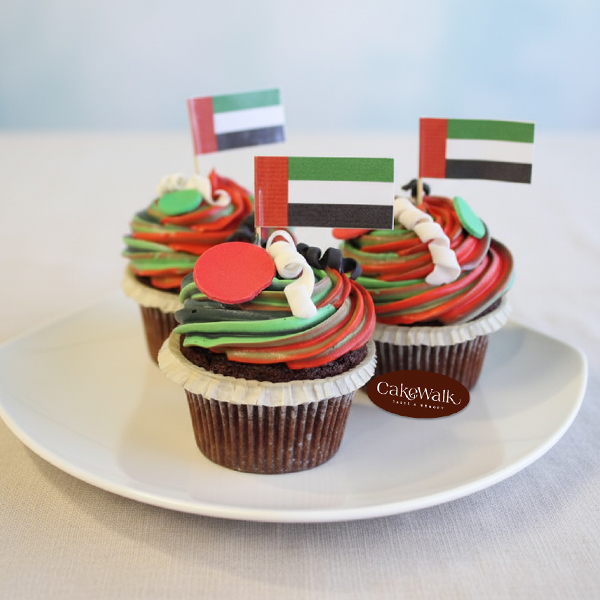 UAE Flag Cupcakes