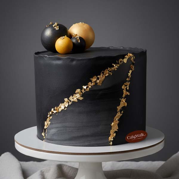 Black Fondant Cake