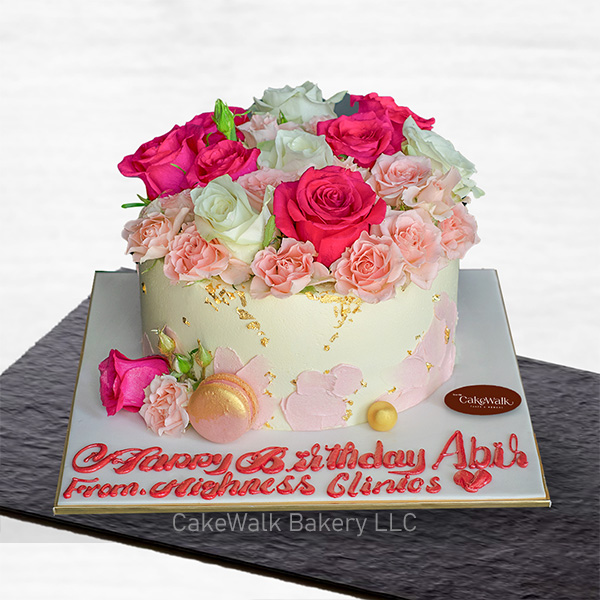 Fresh Flowers Buttercream Cake