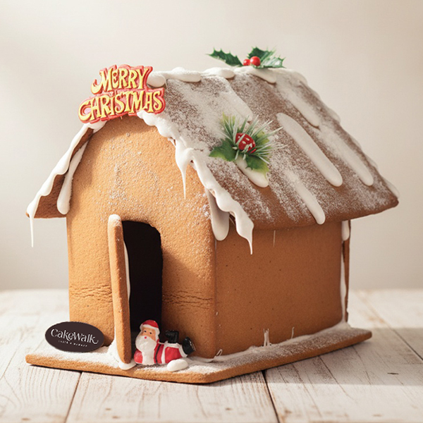 Festive Gingerbread House Cake | Christmas Icing Design