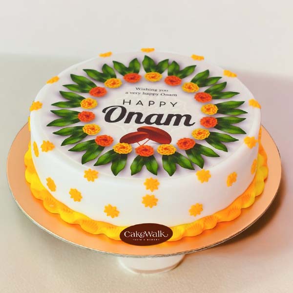 Happy Onam Printed Cake