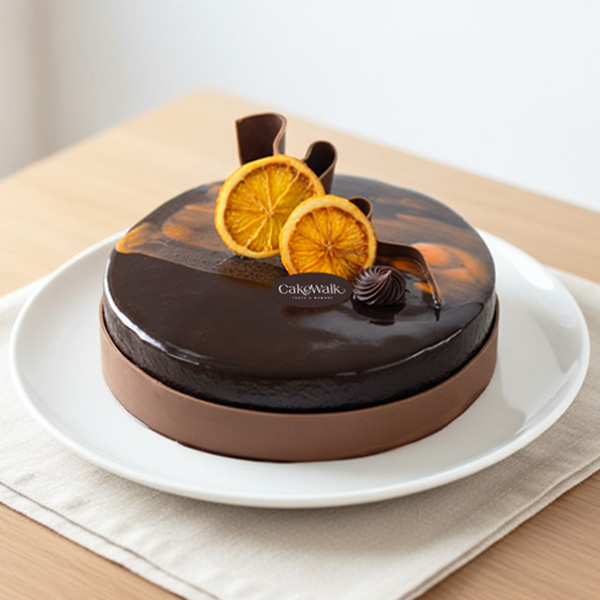 Citrus Noir Fudge cake