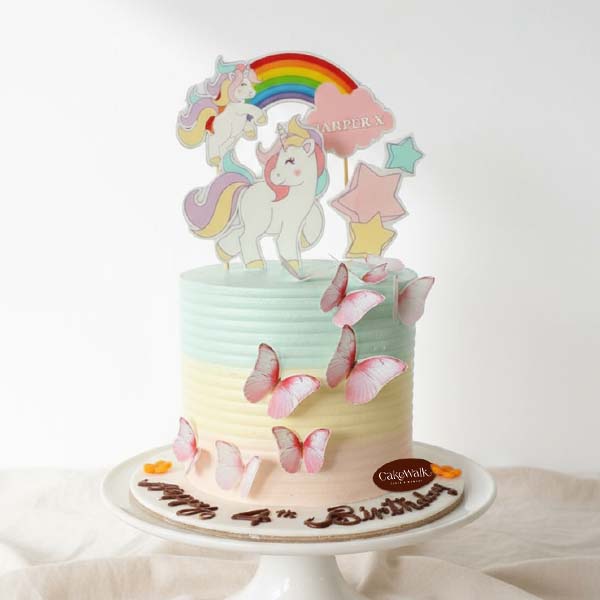 Unicorn Rainbow Theme Cake