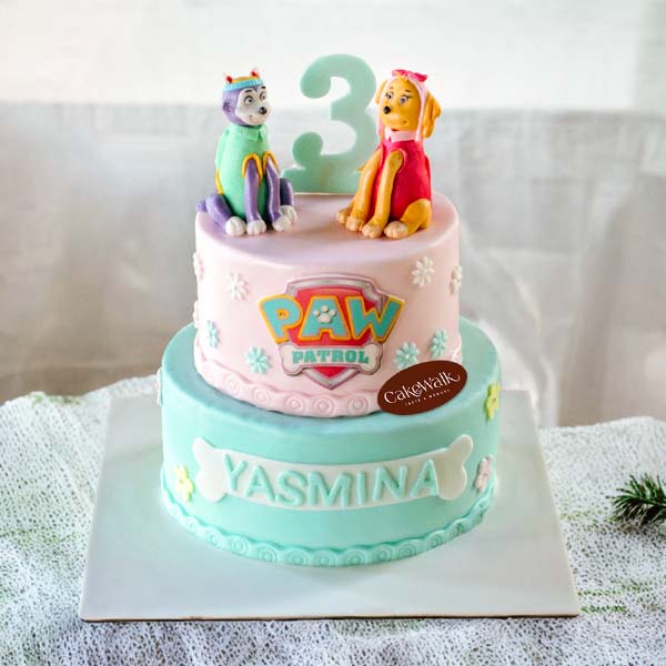 Paw Patrol 2 Tier Theme Cake