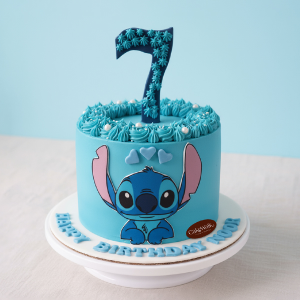 Lilo & Stitch Blue Birthday Cake