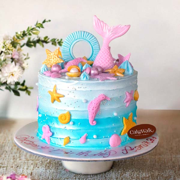 Mermaid Tail Theme Cake