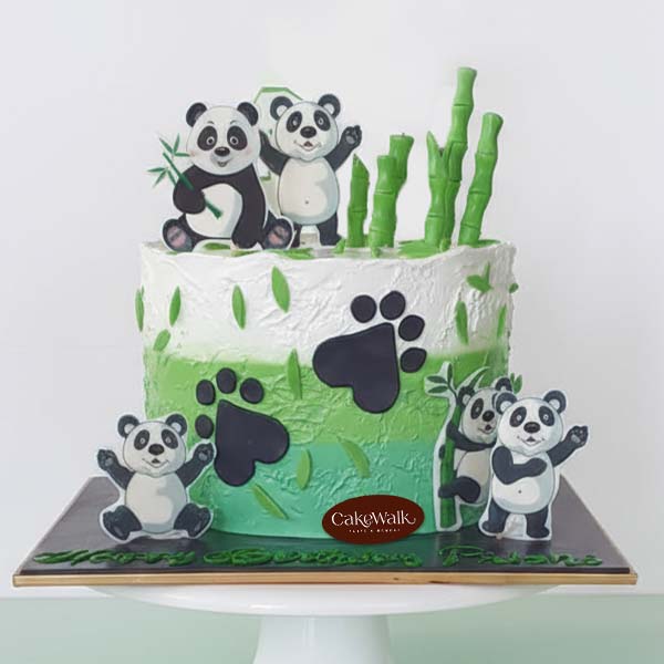 Panda Jungle Theme Cake