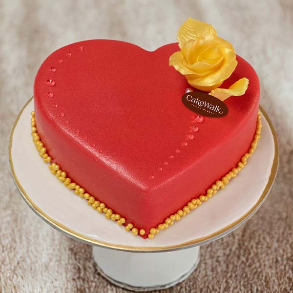 Red Heart Shape cake