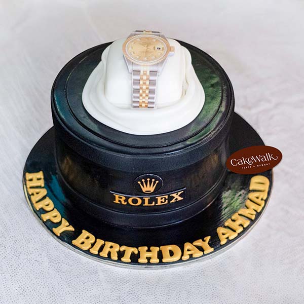 Rolex Watch Black Cake