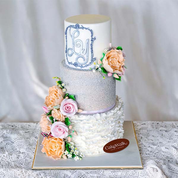 Romantic 3 Tier Wedding Cake