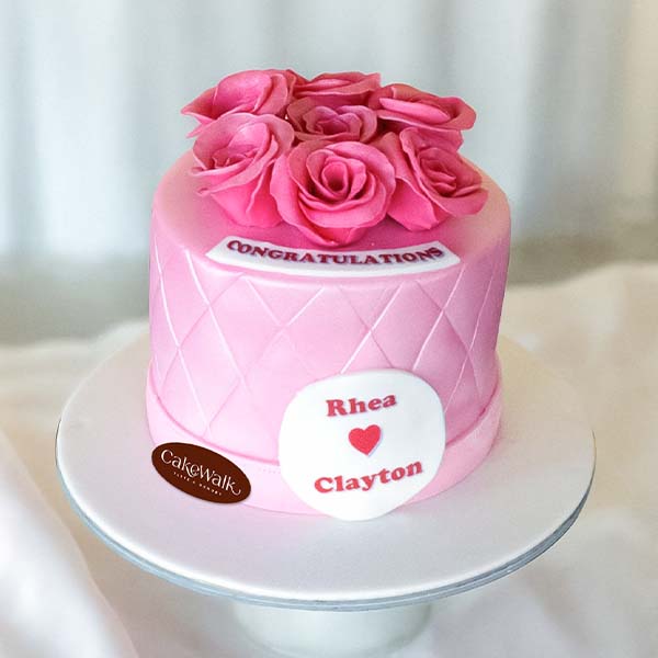 Sugarcraft Pink Flowers Cake