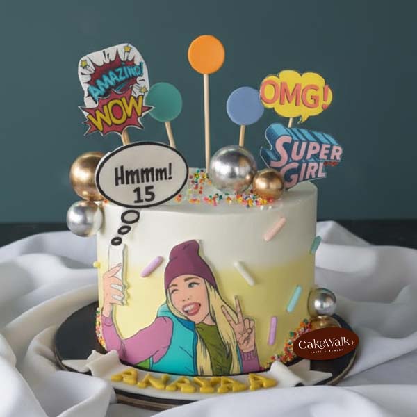 WOW Pop Art Super Girl Cake