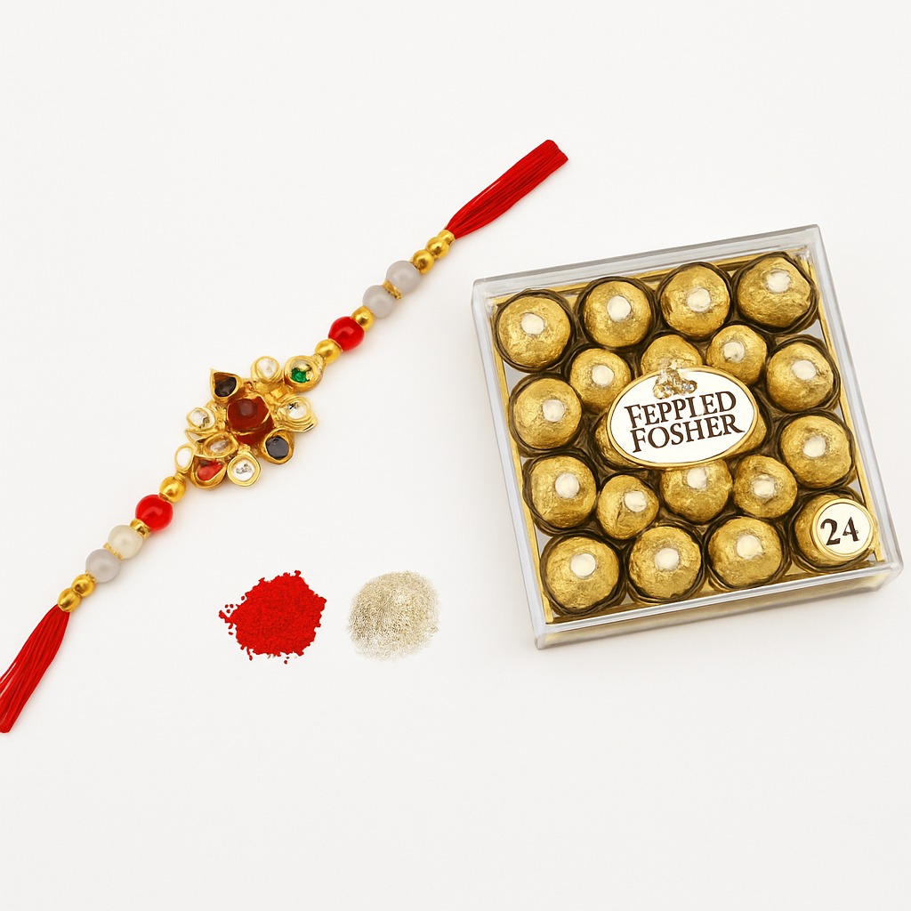 Ferrero chocolate box with Rakhi